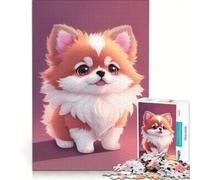 Puzzle per ragazzi da 1000 pezzi con un simpatico cagnolino peloso gioco rilassante interazione genitore-figlio sfida unica 50x75cm
