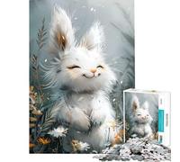 Puzzle per ragazzi da 1000 pezzi con un simpatico coniglietto bianco Un gioco avvincente per coltivare la pazienza e stimolare la mente Un rompicapo perfetto per decorare e regalare qualcosa di