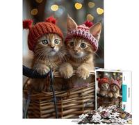 Puzzle per ragazzi da 1000 pezzi con un simpatico gattino in un paesaggio invernale Un gioco avvincente per coltivare la pazienza un rompicapo perfetto per decorare e regalare qualcosa di divertente