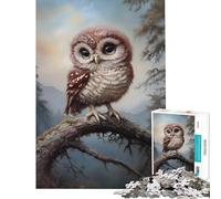 Puzzle per ragazzi da 1000 pezzi con un simpatico gufo appollaiato su un ramo Gioco interattivo ed educativo ideale come regalo per chi ama i giochi di analisi e logica (dimensioni 38x52cm)