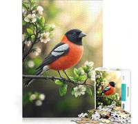 Puzzle per ragazzi da 1000 pezzi con un simpatico uccellino fringuello, giocattolo antistress, sfida impegnativa, rafforza l'amore tra le coppie 38x26cm