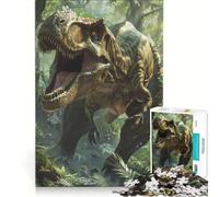 Puzzle per ragazzi da 1000 pezzi con un tirannosauro selvaggio gioco interattivo divertimento per tutta la famiglia compleanno e Natale 50x75cm