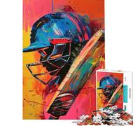 Puzzle per ragazzi da 1000 pezzi con un vivace giocatore di cricket Puzzle per adulti gioco pratico ideale per passare il tempo durante le vacanze o come regalo per tutta la famiglia (38x52cm)