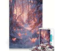 Puzzle per ragazzi da 1000 pezzi con una bellissima farfalla invernale, gioco rompicapo, impegnativo da completare, ideale come regalo per tutta la famiglia 38x52cm