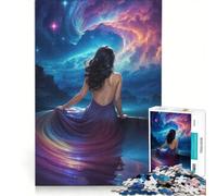 Puzzle per ragazzi da 1000 pezzi con una bellissima ragazza spaziale, gioco rompicapo, impegnativo da completare, ideale come regalo per tutta la famiglia 50x75cm