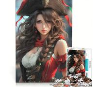Puzzle per ragazzi da 1000 pezzi con una bellissima sirena pirata, gioco rompicapo, impegnativo da completare, ideale come regalo per tutta la famiglia 50x75cm