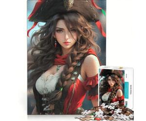 Puzzle per ragazzi da 1000 pezzi con una bellissima sirena pirata, gioco rompicapo, impegnativo da completare, ideale come regalo per tutta la famiglia 50x75cm