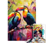 Puzzle per ragazzi da 1000 pezzi con una coppia di tucani ideale per compleanni e Natale Gioco educativo e impegnativo per ragazzi dai 14 anni in su (38x26cm)