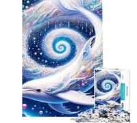 Puzzle per ragazzi da 1000 pezzi con una fantasiosa balena bianca in una galassia Puzzle per adulti gioco per famiglie divertente e spiritoso Ottimo regalo per gli appassionati di videogiochi