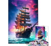 Puzzle per ragazzi da 1000 pezzi con una fantastica nave pirata gioco pratico per adulti ideale come regalo per donne o per tutta la famiglia (dimensioni 50x75cm)