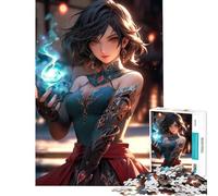 Puzzle per ragazzi da 1000 pezzi con una maga che lancia incantesimi Divertimento a casa attività antistress per tutta la famiglia adatto a partire dai 14 anni 50x75cm