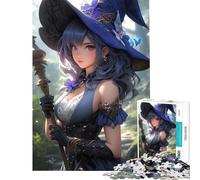 Puzzle per ragazzi da 1000 pezzi con una simpatica strega ideale per compleanni e Natale Decorazione perfetta Gioco interattivo per ragazzi dai 14 anni in su (38x52cm)