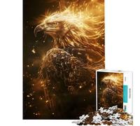 Puzzle per ragazzi da 1000 pezzi con un'aquila dorata radiosa Giochi rilassanti e coinvolgenti per coltivare la pazienza Regalo di compleanno per il divertimento in famiglia (dimensioni 75x50cm)