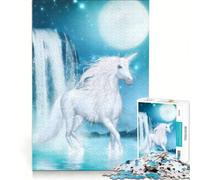 Puzzle per ragazzi da 1000 pezzi con unicorno alla cascata gioco pratico difficile e stimolante cerca un gioco impegnativo 38x26cm