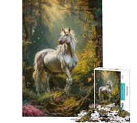 Puzzle per ragazzi da 1000 pezzi con unicorno arte rinascimentale gioco per adulti giochi per famiglie difficile compleanno e Natale (dimensioni 38x26cm)