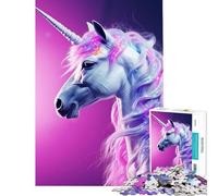 Puzzle per ragazzi da 1000 pezzi con unicorno magico sfida per l'intelligenza giocattolo avvincente gioco per famiglie antistress regalo divertente (dimensioni 50x75cm)
