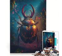 Puzzle per ragazzi da 1000 pezzi con uno scarabeo ornamentale in fiore giocattolo educativo per divertimento in famiglia per rafforzare l'amore tra le coppie 50x75cm