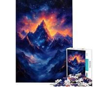 Puzzle per ragazzi da 1000 pezzi con vetta stellata impegnativo da completare regalo di compleanno decorazione per la casa giocattolo per ragazzi dai 14 anni in su (38x26cm)