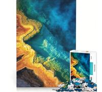 Puzzle per ragazzi da 1000 pezzi con vista aerea di piscine termali, un gioco rompicapo divertente e spiritoso, compleanni e Natale 38x52cm