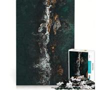 Puzzle per ragazzi da 1000 pezzi con vista aerea di una costa rocciosa, gioco rilassante, analisi e logica, regalo di compleanno, regalo di viaggio 50x75cm