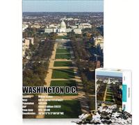 Puzzle per ragazzi da 1000 pezzi con vista aerea di Washington DC, gioco impossibile, regalo di compleanno, compleanno e altre occasioni 50x75cm