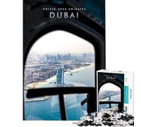 Puzzle per ragazzi da 1000 pezzi con vista sulla città di Dubai gioco intellettuale rompicapo difficile ottimo regalo per gli appassionati di giochi (dimensioni 38x26cm)