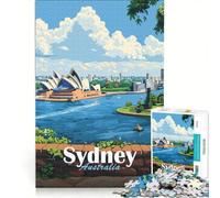 Puzzle per ragazzi da 1000 pezzi con vista sulla Sydney Opera House gioco rompicapo per genitori e figli regalo di compleanno 50x75cm