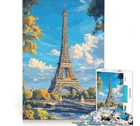 Puzzle per ragazzi da 1000 pezzi con vista sulla Torre Eiffel, un gioco rompicapo divertente e spiritoso, compleanni e Natale 38x26cm