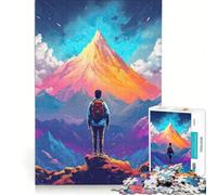 Puzzle per ragazzi da 1000 pezzi con vista sulla vetta gioco educativo decorazione da parete compleanno e Natale 38x26cm
