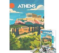 Puzzle per ragazzi da 1000 pezzi con vista sull'Acropoli di Atene Gioco per famiglie giocattolo avvincente per coltivare la pazienza Un'ottima idea regalo Un'opera d'arte (dimensioni 50x75cm)
