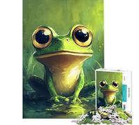 Puzzle per ragazzi da 1000 pezzi con vivace disegno di una rana gioco interattivo per adulti decorazione da parete ideale come regalo per tutta la famiglia (dimensioni 38x52cm)
