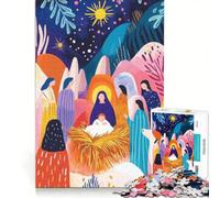 Puzzle per ragazzi da 1000 pezzi con vivida visione fauvista dell'Adorazione dei pastori gioco educativo decorazione perfetta collezione d'artista belle arti 50x75cm