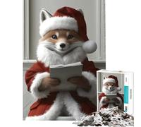 Puzzle per ragazzi da 1000 pezzi con volpe e Babbo Natale gioco di lettura per famiglie giocattolo avvincente per coltivare la pazienza ottimo regalo per chi ama giocare e migliorare la memoria