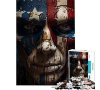 Puzzle per ragazzi da 1000 pezzi con volto di uomo patriottico gioco educativo gioco intellettuale ottimo regalo per gli amanti dei giochi un'opera d'arte (dimensioni 38x52cm)