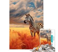 Puzzle per ragazzi da 1000 pezzi con zebra difficile e stimolante antistress gioco rompicapo per ragazzi dai 14 anni in su (38x26cm)