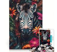 Puzzle per ragazzi da 1000 pezzi con zebra nella giungla un'opera d'arte interattiva rilassante e stimolante per la mente ideale come regalo di compleanno o regalo 38x26cm
