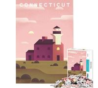 Puzzle per ragazzi da 1000 pezzi Connecticut Impossible Game Giocattoli Giochi educativi Ottimo regalo per gli amanti dei giochi Antistress (Dimensioni 75x50cm)