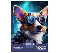 Puzzle Per Ragazzi Da 1000 Pezzi Corgi Cyberpunk Puzzle Per Adulti Gioco Pratico Per Divertimento in Famiglia Attività Divertenti A Casa, 38x26cm/1000pcs