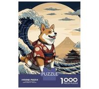 Puzzle Per Ragazzi Da 1000 Pezzi Corgi Wave Off Kanagawa Puzzle Per Adulti Gioco Pratico Decorazione Murale Regali Unici Per Compleanno E Natale 38x26cm/1000pcs