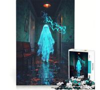 Puzzle per ragazzi da 1000 pezzi "Corridoio infestato", gioco interattivo, attività divertenti da fare a casa, con poster e foglio di curiosità abbinati 38x26cm