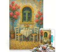 Puzzle per ragazzi da 1000 pezzi Cortile Mediterraneo Sereno Giochi Rilassanti Attività Divertenti da Fare a Casa Gioco dal Design Bellissimo 38x26cm