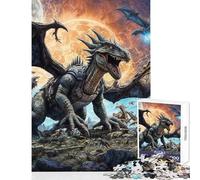 Puzzle per ragazzi da 1000 pezzi Cosmic Alien Dino Odyssey Gioco impossibile per divertimento in famiglia Giocattolo Decorazione da parete Ottimo regalo per i giocatori (50x75cm)