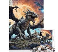 Puzzle per ragazzi da 1000 pezzi Cosmic Alien Dino Odyssey Gioco impossibile per divertimento in famiglia Giocattolo Decorazione da parete Ottimo regalo per gli appassionati di videogiochi (38x52cm)