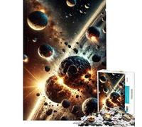 Puzzle per ragazzi da 1000 pezzi "Cosmic Collision" una sfida impegnativa da completare per divertimento in famiglia gioco educativo per ragazzi dai 14 anni in su (38x52cm)
