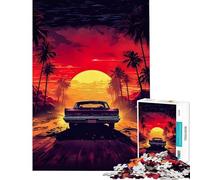 Puzzle per ragazzi da 1000 pezzi Cosmic Night Drive gioco retrò per famiglie giocattolo avvincente per coltivare la pazienza ottimo regalo per chi ama giocare e migliorare la memoria (38x52cm)
