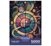 Puzzle Per Ragazzi Da 1000 Pezzi Cosmic Stained Glass Art Puzzle Giochi Rilassanti Ma Divertenti E Spiritosi Regali Di Compleanno E Unici 38x26cm/1000pcs