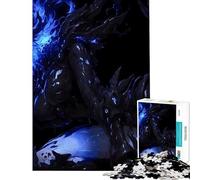 Puzzle per ragazzi da 1000 pezzi Creatura dark fantasy con fiamme blu Gioco interattivo ed educativo ideale come sfida o regalo per chi ama i giochi di analisi e logica (dimensioni 38x52cm)
