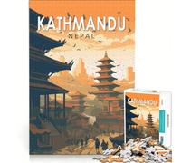 Puzzle per ragazzi da 1000 pezzi, Cronache di Kathmandu, gioco impossibile, divertente antistress, ideale come regalo 38x26cm