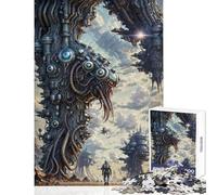 Puzzle per ragazzi da 1000 pezzi cupa odissea futuristica gioco per famiglie sfida impegnativa giocattolo decorativo per la casa interazione genitore-figlio (38x26cm)