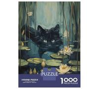 Puzzle Per Ragazzi Da 1000 Pezzi Cute Cat Swimming River Puzzle Per Adulti Gioco Pratico Per Divertimento in Famiglia Attività Divertenti A Casa, 38x26cm/1000pcs